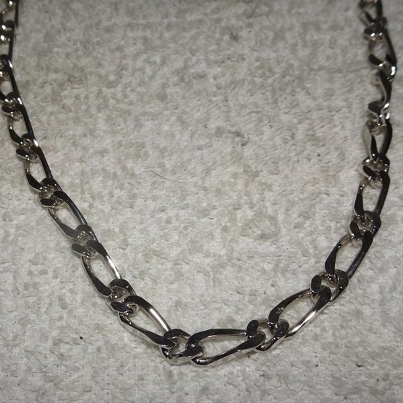 Monet Silver Tone Chain Link Necklace 